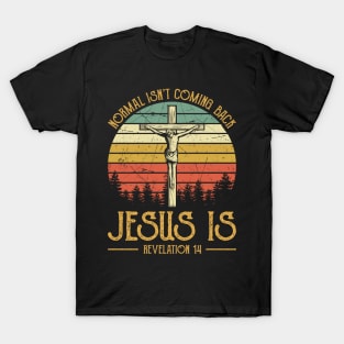 Vintage Christian Cross Normal Isn't Coming Back Jesus Is T-Shirt